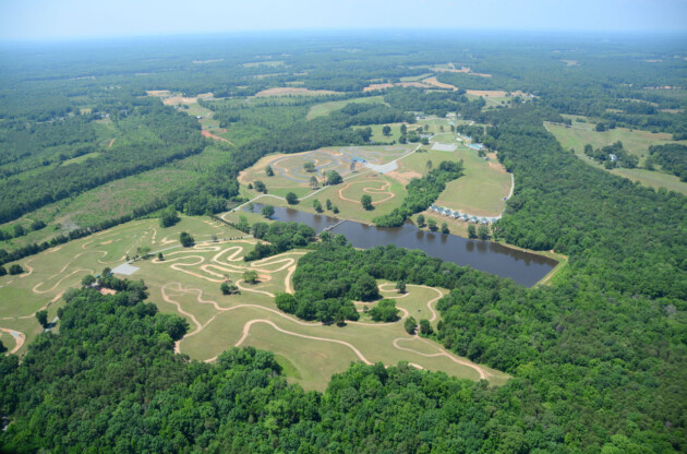 Aerial view of virginia facility.